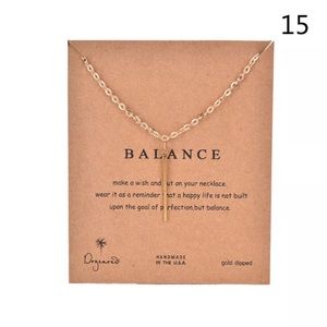 “Sara” Gold Vertical Bar necklace delicate dainty